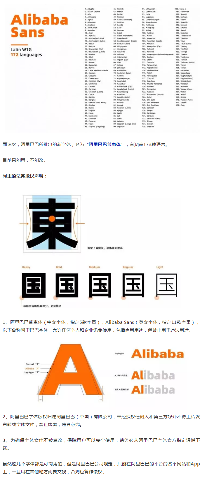 阿里巴巴官方發(fā)布免費商用字體，關(guān)于字體版權(quán)，你都知道多少？