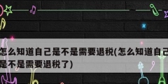 怎么知道自己是不是需要退稅(怎么知道自己是不是需要退稅了)