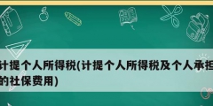 計提個人所得稅(計提個人所得稅及個人承擔(dān)的社保費(fèi)用)